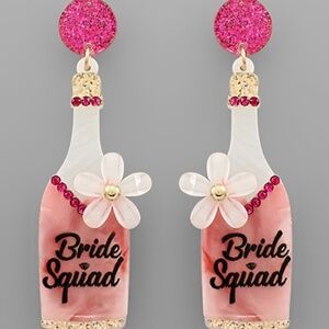BRIDE SQUAD Champagne Earrings